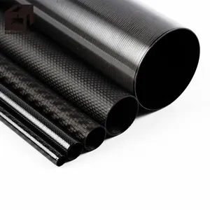 10*8*1000mm 3K Carbon Round Tubes Custom Cnc cutting Carbon Fiber Tubes UD Unidirectional Carbon Tube