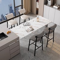 Tabouret de bar universel en fer forgé, design nordique moderne et minimaliste de luxe, chaise de bar/pub, tabouret haut pour îlot de cuisine