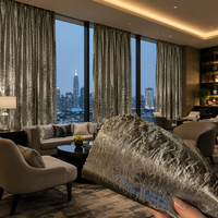 Gorden Insulasi Ramah Lingkungan Ukuran Khusus Terlaris Modern Mewah Anti Cahaya dan Tahan Api untuk Kamar Tidur Hotel Bay Bow