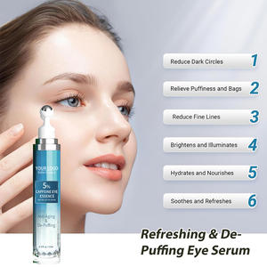 プライベートブランド 5%カフェイン配合 目元用美容液 むくみ解消 ビタミンE ヒアルロン酸 保湿 アンチエイジング しわ除去 - Product Image 4