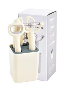 Plateau de rangement pour couteaux à fruits, ciseaux de cuisine, ouvre-bouteille, ensemble de 5 pièces, ensemble d'outils de cuisine créatifs de petite taille - Product Image 2