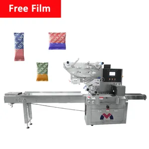 LOM Factory Price automatic Disposable slippers Chopsticks pillow bag packing machine with free film