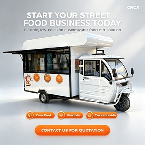 Carrito de comida móvil eléctrico con estructura de remolque tipo food truck y diseño plegable para un fácil <span class=keywords><strong>transporte</strong></span> - Product Image 4
