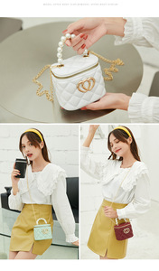 Elegante Mini Borsa <span class=keywords><strong>a</strong></span> Secchiello con Motivo <span class=keywords><strong>a</strong></span> Diamanti e Doppia Decorazione <span class=keywords><strong>a</strong></span> Cuore, Borsa <span class=keywords><strong>a</strong></span> Tracolla per Donne - Product Image 6
