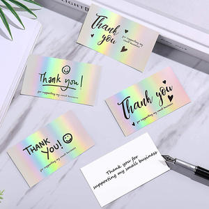 بيع بالجملة 3D تغليف الهدايا الثلاثية الأبعاد التجارة الإلكترونية مخصصة منقوش بطاقة شكر فاخرة لدعم بطاقة الأعمال الصغيرة الخاصة بي - Product Image 4