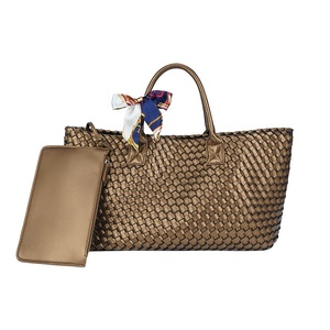 Sac à main de luxe pour femme, modèle 2024, design OEM, tissé, fait main, doublure PU, fermeture ouverte, imperméable - Product Image 1