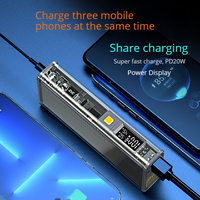 Chargeur portable 22,5 W 20000 mAh Batterie Li-polymère USB C Power Bank Charge rapide PD 3.0+QC 4.0 Affichage LED Batterie de téléphone
