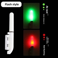Alarme de morsure à clipser sur la pointe de la canne à pêche, LED, vibration sensible, indicateur de pêche nocturne, clignotement rouge et vert, étanche