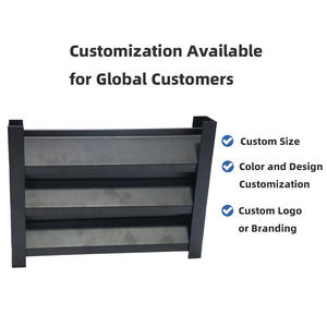 سياج خصوصية خارجي من الفولاذ الأسود بتصميم شرائح للحدائق والفناء - Product Image 2