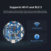 Papan Pengembangan Waveshare ESP32-S3 Layar Sentuh AMOLED Bulat 1,75 inci dengan Xiaozhi AI/DeepSeek