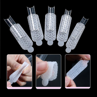 Formes à ongles en gel souple PMMA carrées à couverture complète, motif pétales de rose, pour French manucure, tampons 3D double forme pour nail art, vente en gros