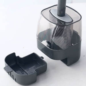 软质 TPR 刷毛迷你马桶刷套装 可拆卸手柄 壁挂式 节省空间 家用清洁工具 - Product Image 4