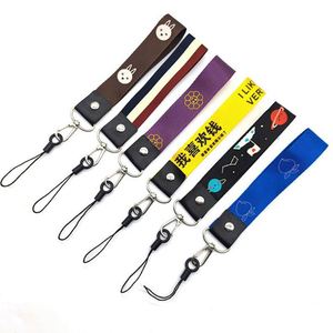 Hot Selling Small Polyester <b>Wristlet</b> Wrist Lanyard Strap Heat Transfer Sublimation Custom Keychain Short Lanyard - Product Image 1