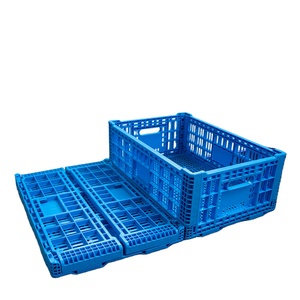 Crate for Sale Crate Vegetable Foldable Plastic Customized Logo Blue Folding Plastic Box Collapsible Storage Box Plastic MFTLONG