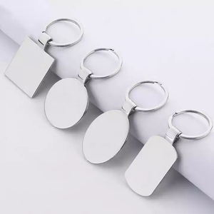 Porte-clés en métal Porte-clés circulaire personnalisé Porte-clés circulaire en métal gravé par sublimation Porte-clés personnalisé en forme de maison - Product Image 5