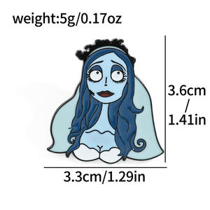 Broche en alliage USA Cartoon Comics <span class=keywords><strong>Tim</strong></span> Burtons Corpse Bride Brooch - Product Image 6