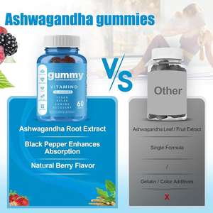 Gmp Halal Hoge Kwaliteit <span class=keywords><strong>Ashwagandha</strong></span> Extract Poeder Groothandelsprijs Voor Volwassenen <span class=keywords><strong>Ashwagandha</strong></span> Gummy Candy & Gummies - Product Image 6