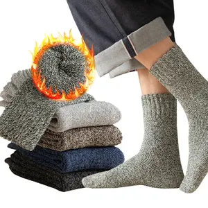 Uron – chaussettes en laine mérinos pour hommes, vente en gros, épaisses, unisexes, en laine thermique d'hiver, de chine