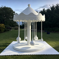 Manège et balançoire double style pour enfants, équipement de jeu souple, carrousel rotatif pour événements, fêtes et centres commerciaux