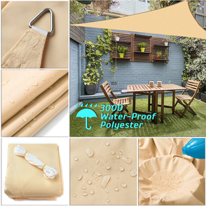 Voile de pare-soleil triangulaire et rectangulaire HDPE pour pare-soleil de <span class=keywords><strong>jardin</strong></span> - Product Image 4