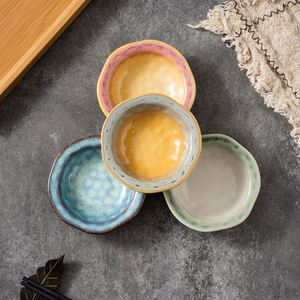 Ceramic Kiln Sauce Dish Japanese Tableware <b>Small</b> Flavor Dish Restaurant Dipping Sauce Seasoning Dishes Hot Pot Bowls - Product Image 3