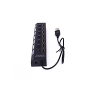 Hub USB 2.0 à 7 ports, répartiteur USB, peut accueillir un disque dur mobile avec interrupteur indépendant pour étendre le réseau du hub