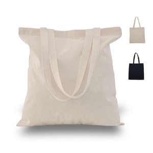 Tas Kanvas Katun Reusable Promosi OEM ODM 6oz 8oz Custom, Tas Belanja Polos Kosong - Product Image 1