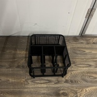 Porte-bouteilles en métal noir