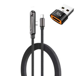 Görünmez Tutucu Şarj Kablosu ve Stand, 240w Süper Hızlı Şarj 2'si 1 Arada Hızlı Şarj Kablosu ve Telefon Standı - Product Image 1