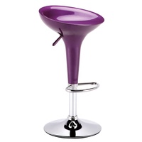 Tabourets de bar de cuisine hauts au design moderne, table et chaises de bar en plastique noir pour restaurant