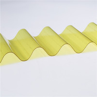 Feuille de polycarbonate ondulée légère à haute résistance aux chocs, feuille de toiture ondulée transparente