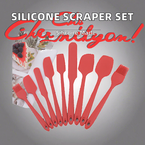 6-Piece Non-Stick <b>Silicone</b> Scraper Spatulas Set with <b>Silicone</b> Hand Grip Hand Wash Only for Baking Cooking & Mixing-Kitchen <b>Tools</b> - Product Image 2