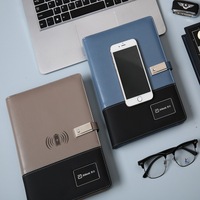 Carnet de Notes à Recharge sans Fil avec Impression de Logo, Bloc-Notes USB Power Bank, Ensemble Cadeau Multifonctionnel, Vente en Gros