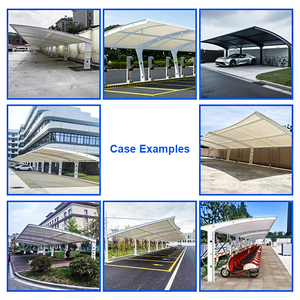 Kiến trúc khu dân cư pvdf tráng màng cấu trúc carport Trạm Sạc xe đạp bãi đậu xe ngoài trời phòng tập thể dục che nắng - Product Image 6
