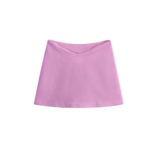 <span class=keywords><strong>Minifalda</strong></span> Casual Ajustada de Color Sólido para Mujer Madura, Sexy, para Club, con Corte <span class=keywords><strong>en</strong></span> V <span class=keywords><strong>en</strong></span> la Cintura, Super Mini - Product Image 4