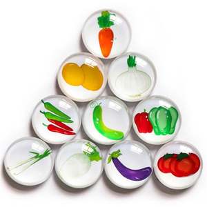 Aimants de réfrigérateur en verre en gros, aimants 3D imprimés avec photo de fruits pour réfrigérateur - Product Image 2