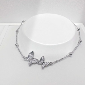 wholesale plata 925 sterling silver zircon tennis bracelet fashion jewelry women dainty korean Elegant butterfly <b>charm</b> bracelets - Product Image 2