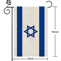 Bandera de Israel Material de lino de alta calidad para exteriores 12*18 en más estilos para elegir