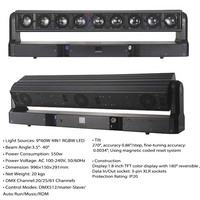 9x60W Zoom Wash Beam Nachtclub Pixel Bar RGBW 4in1 LED Bar Moving Head DJ-Licht DMX Bühnenbeleuchtung