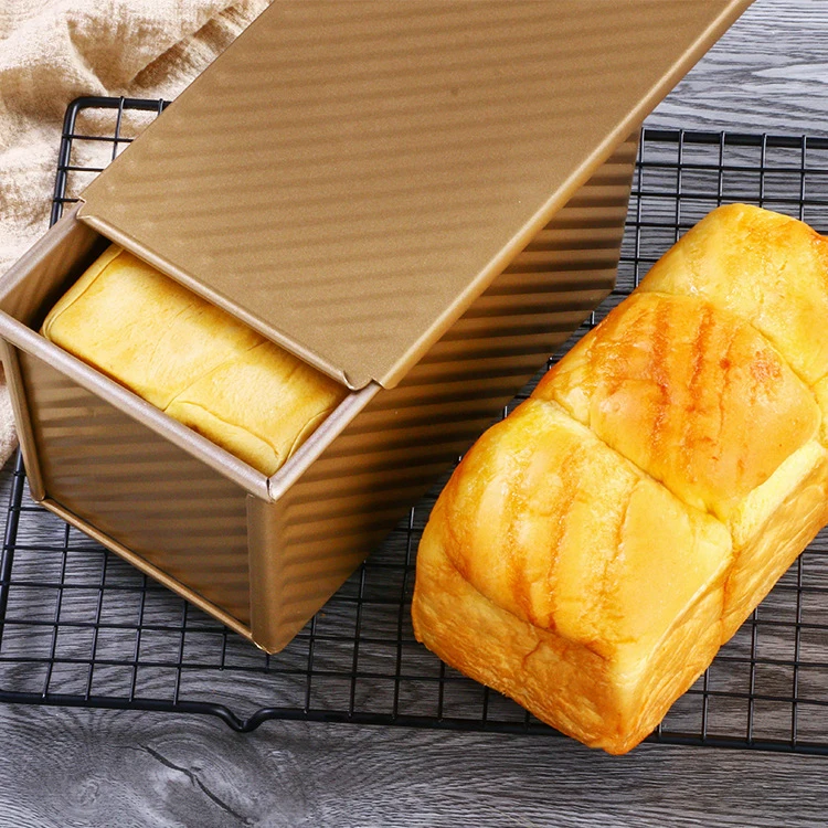 3 Stuks Toastvorm, Rechthoekige Broodvormen, Cakevorm, Anti-aanbaklaag, Niet giftig, Gezond, Gemakkelijk te reinigen, Aluminiumlegering, voor Brood, Toast (13,5 x 7,8 x 3,6 cm