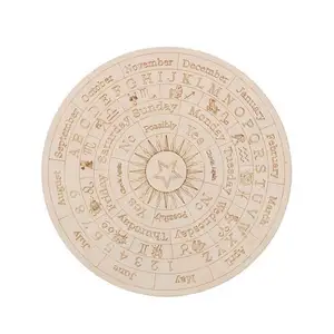 Meditation Laser Cut Carved Wood Mandala Roundel Crystal Grid Decor Sacred Geometry Decorative Wooden Handicraft Wood Pendants