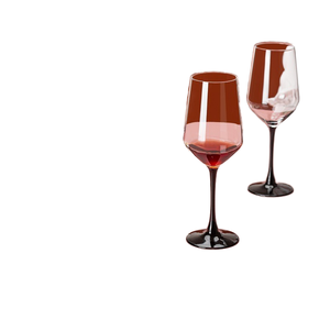 Set di bicchieri di vino rosso di cristallo europeo Design moderno scatola piena con polo nero calice di vetro di cristallo fabbrica fonte diretta - Product Image 3