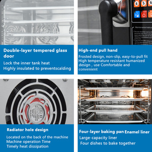 Lò nướng đối lưu điện <span class=keywords><strong>mini</strong></span> đa chức năng 4 khay, công suất 4.5KW, điện áp 220V, tình trạng mới, thiết bị làm bánh mì, model 2022 - Product Image 6