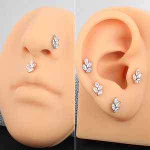 Titanio roscado internamente 16G rama superior mujeres hombres Labret Monroe <span class=keywords><strong>Piercing</strong></span> pendiente Stud cartílago Tragus <span class=keywords><strong>Piercing</strong></span> cuerpo joyería - Product Image 6