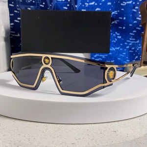 <span class=keywords><strong>2025</strong></span> phong cách mới kim loại Kính mát quá khổ unisex một mảnh thiết kế lấy cảm hứng từ kính - Product Image 1