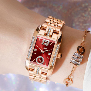<span class=keywords><strong>Montre</strong></span>-Bracelet de Luxe ZIDO pour <span class=keywords><strong>Femme</strong></span>, Boîtier <span class=keywords><strong>Rectangulaire</strong></span> Argenté, Bracelet en Acier, Mouvement Quartz, <span class=keywords><strong>Montre</strong></span> pour Dames - Product Image 4