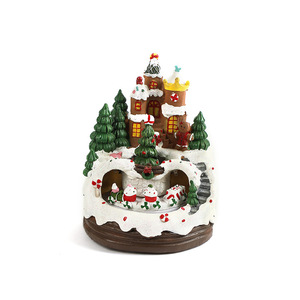 Boîte à musique lumineuse rotative <span class=keywords><strong>de</strong></span> Noël, décorations <span class=keywords><strong>de</strong></span> train miniature, cadeaux <span class=keywords><strong>de</strong></span> Noël JX-SZ11 - Product Image 5