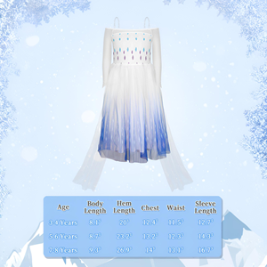 Girls Snow Princess Halloween Cosplay <strong>Dress</strong> up Costume Includes Accessories and Skirts - Product Image 4