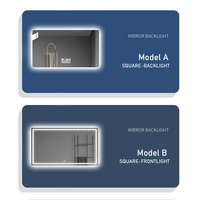 Vitrine d'accueil 23.6 24 pouces 24X32 Mini cadre en aluminium écran tactile Anti-buée Hd Smart Tv salle de bain miroir LED avec Wifi bleu