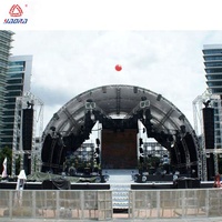 Sistema de Elevación para Eventos al Aire Libre, Estructura de Escenario con Trusses de Techo, Iluminación Modular, Truss de Aluminio de Fábrica